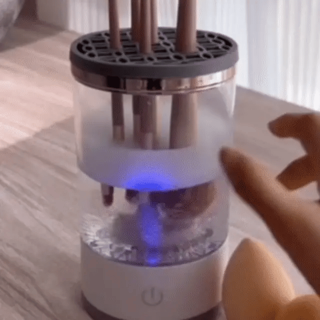 Máquina limpiadora de brochas de maquillaje