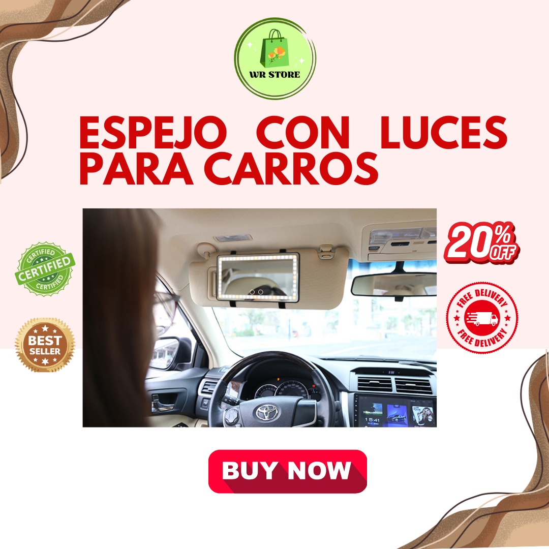 ESPEJO CON LUCES PARA CARROS