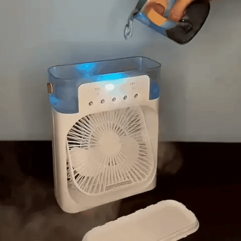 ABANICO/ MINI VENTILADOR DE AIRE CON HUMIFICADOR