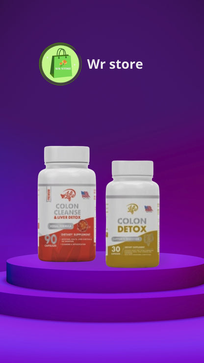 DETOX DIGESTIVE Colon Cleanse + Herbal Laxative ( 2 PRODUCTOS)