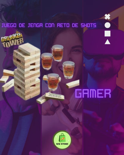 JUEGO DE JENGA CON RETO DE SHOTS