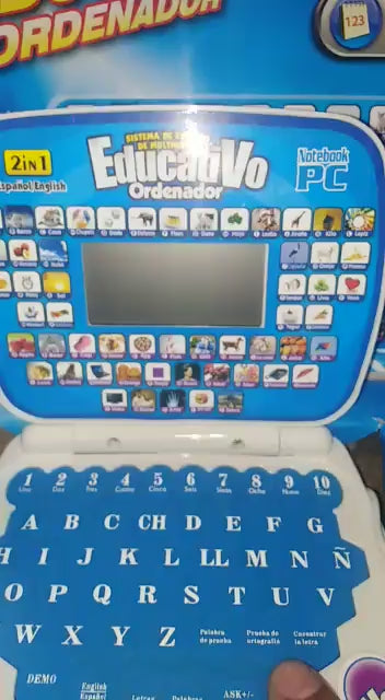 COMPUTADORA EDUCATIVA CON MOUSE AZUL
